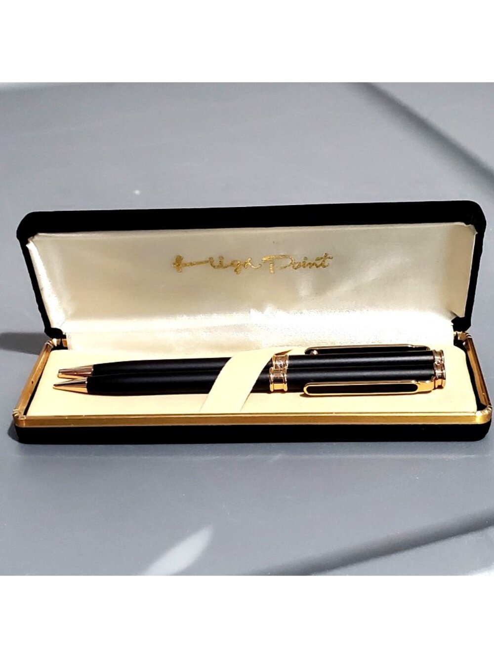 High Point Executive Series Black Matte Ballpoint Pen & Pencil Set
